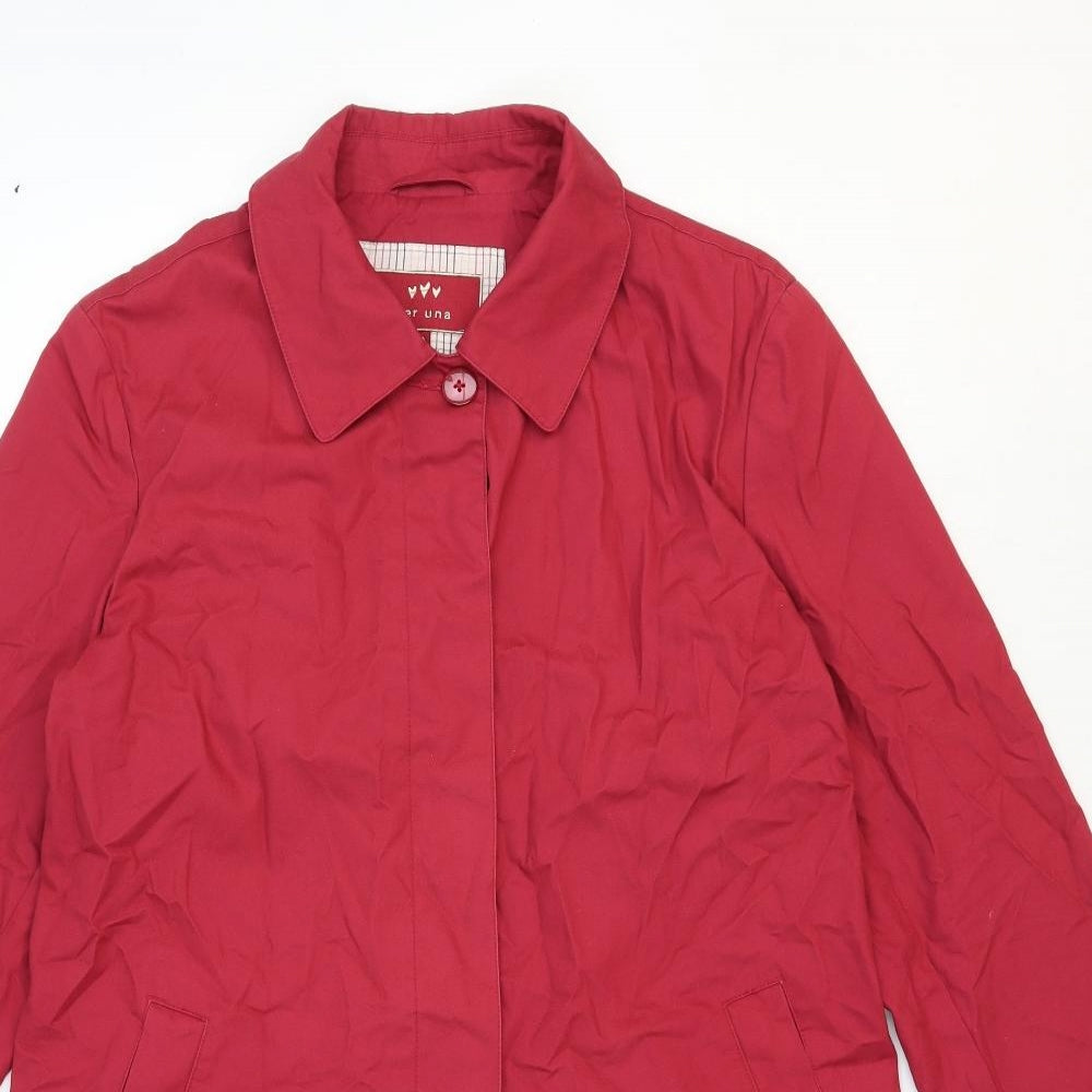 Per Una Womens Red Overcoat Jacket Size M Button