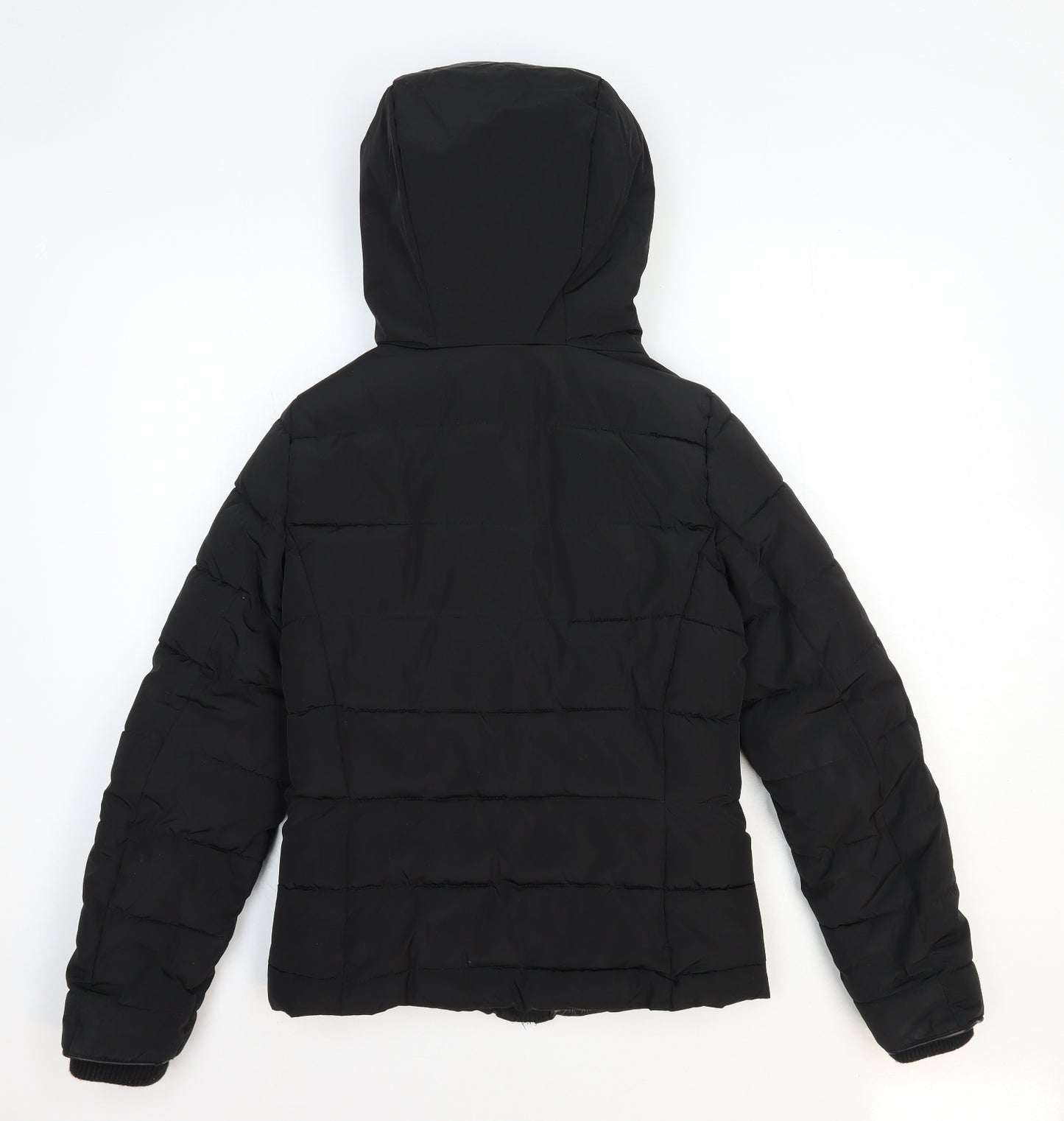 Trf Outerwear Womens Black Quilted Coat Size XS Zip