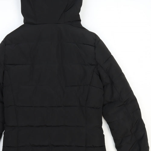 Trf Outerwear Womens Black Quilted Coat Size XS Zip