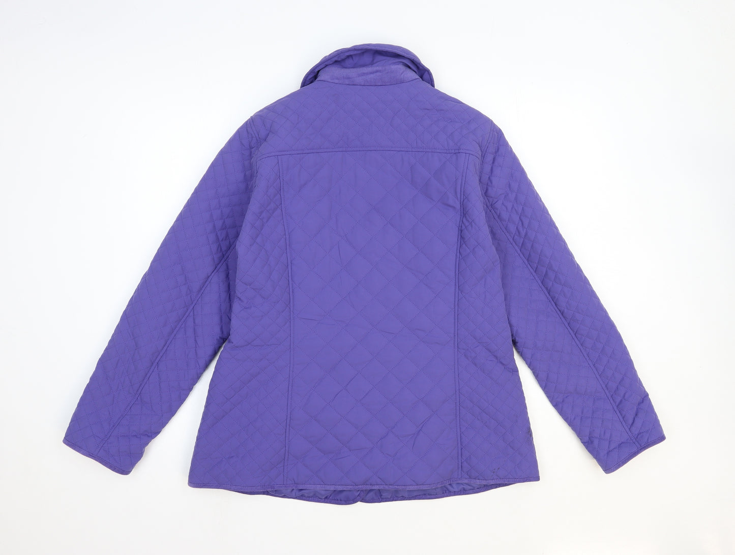 Marks and Spencer Womens Purple Jacket Size 14 Snap