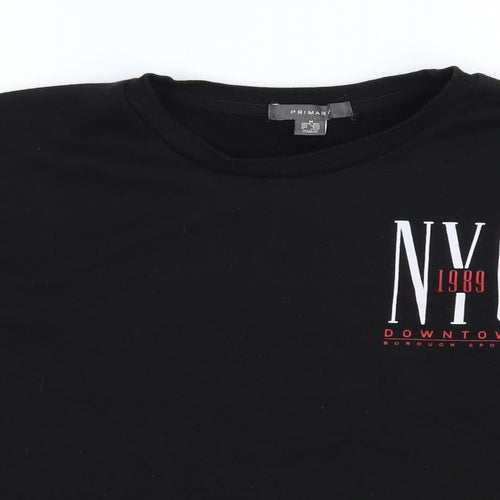 Primark Womens Black Polyester Pullover Sweatshirt Size 12 Pullover - NYC
