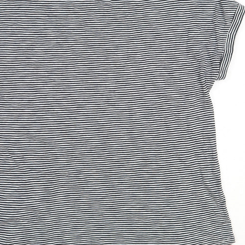 TU Womens Multicoloured Striped Polyester Basic T-Shirt Size 10 Round Neck - Fruit