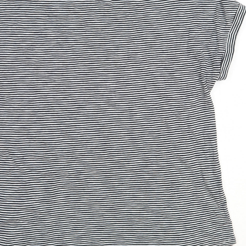 TU Womens Multicoloured Striped Polyester Basic T-Shirt Size 10 Round Neck - Fruit