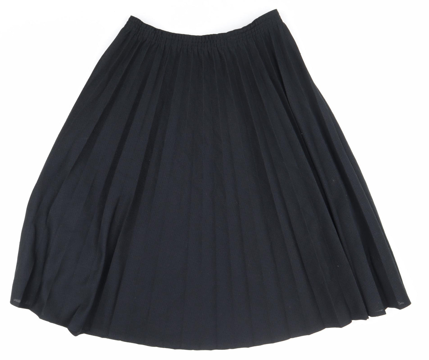 Preworn Womens Black Polyester Pleated Skirt Size 16
