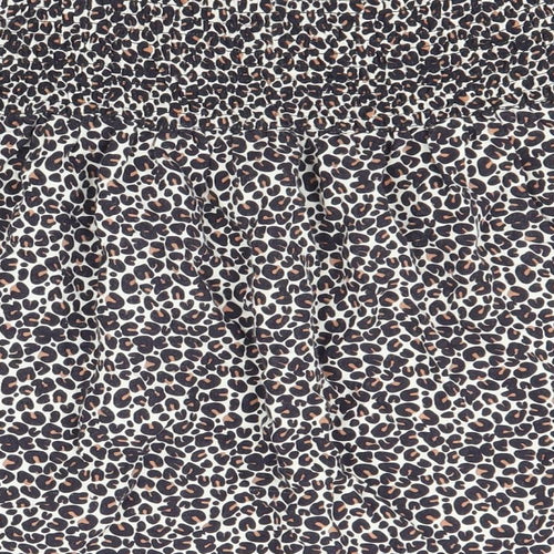 Primark Girls Black Animal Print Viscose Flare Skirt Size 12-13 Years Regular