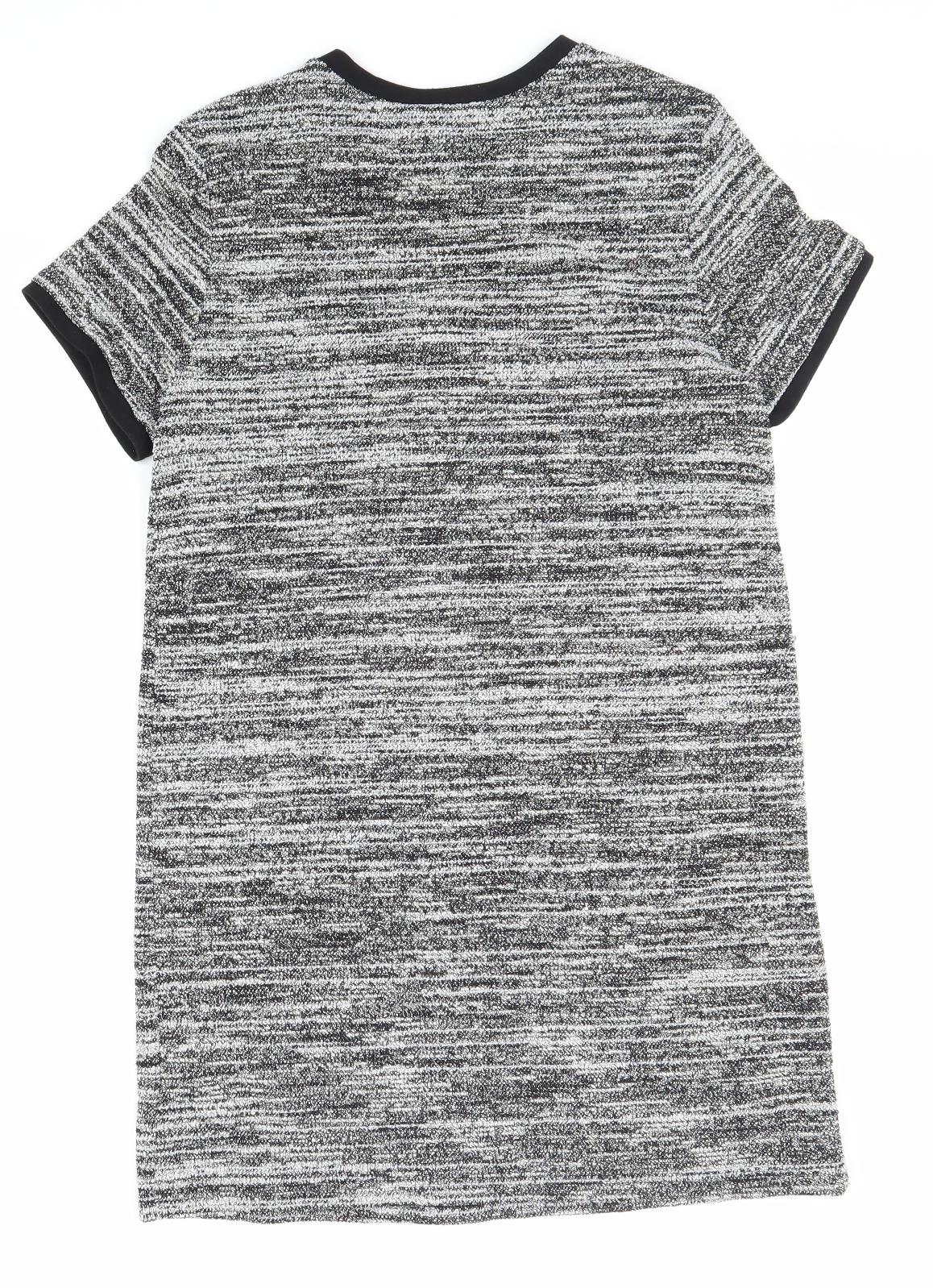 New Look Womens Grey Polyester Shift Size 12 Round Neck Pullover