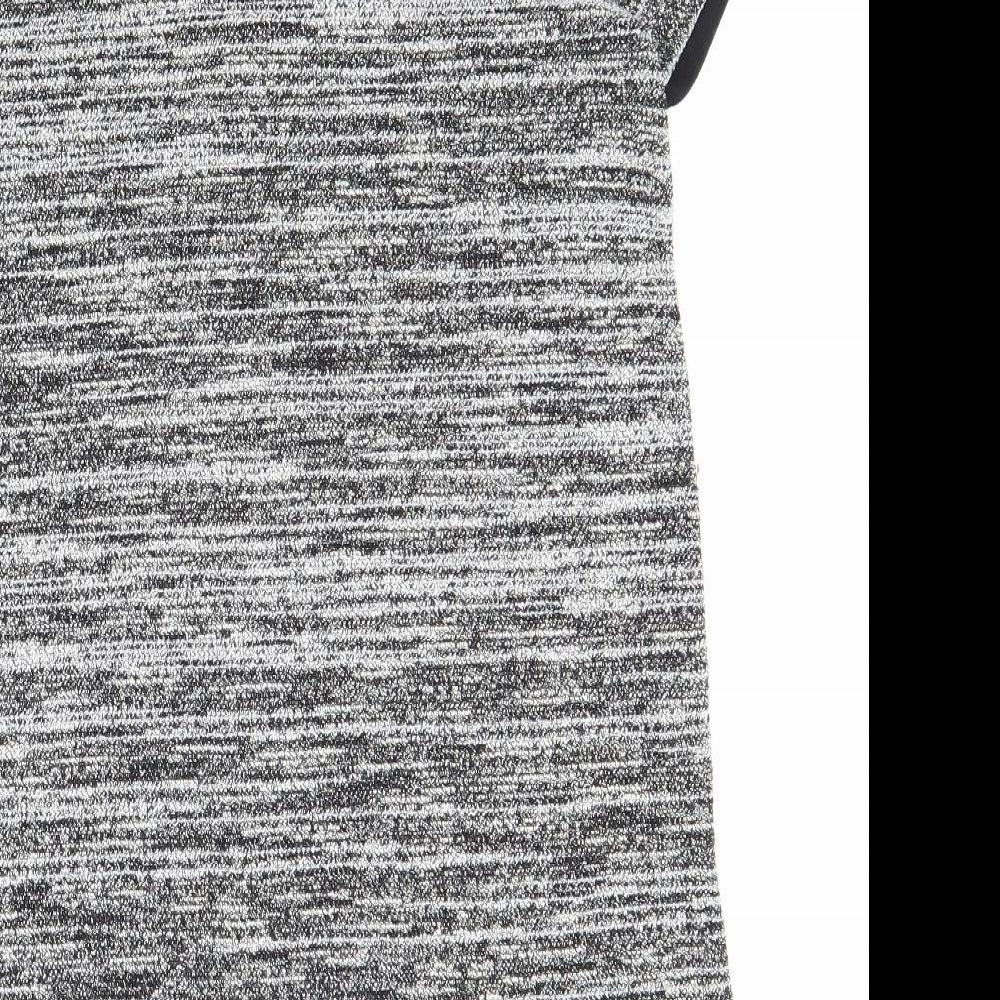 New Look Womens Grey Polyester Shift Size 12 Round Neck Pullover