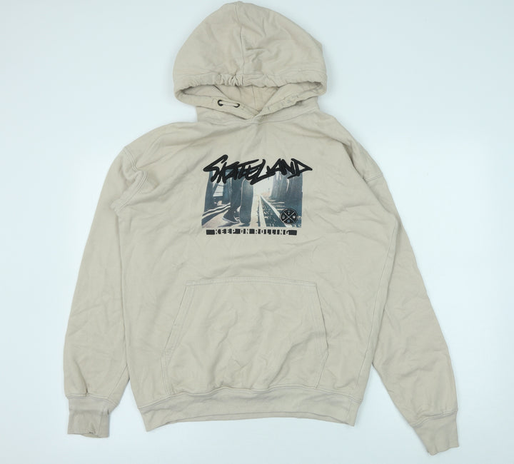H&M Girls Beige Cotton Pullover Hoodie Size 14 Years Pullover - Skateland