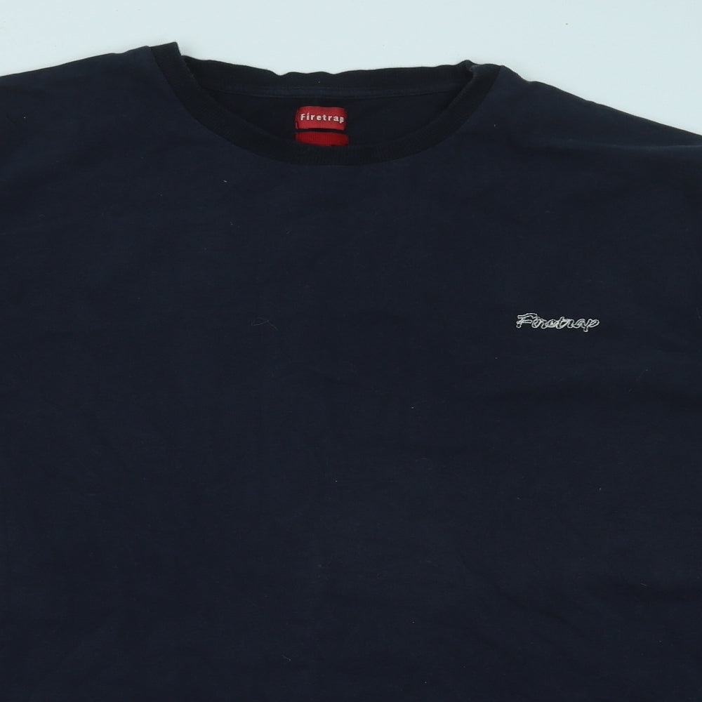 Firetrap Mens Blue Cotton Pullover Sweatshirt Size 2XL