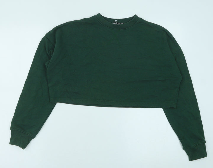 Nasty Gal Womens Green Polyester Pullover Sweatshirt Size 6 Pullover - Cropped