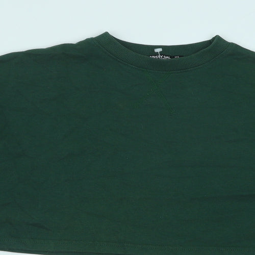 Nasty Gal Womens Green Polyester Pullover Sweatshirt Size 6 Pullover - Cropped