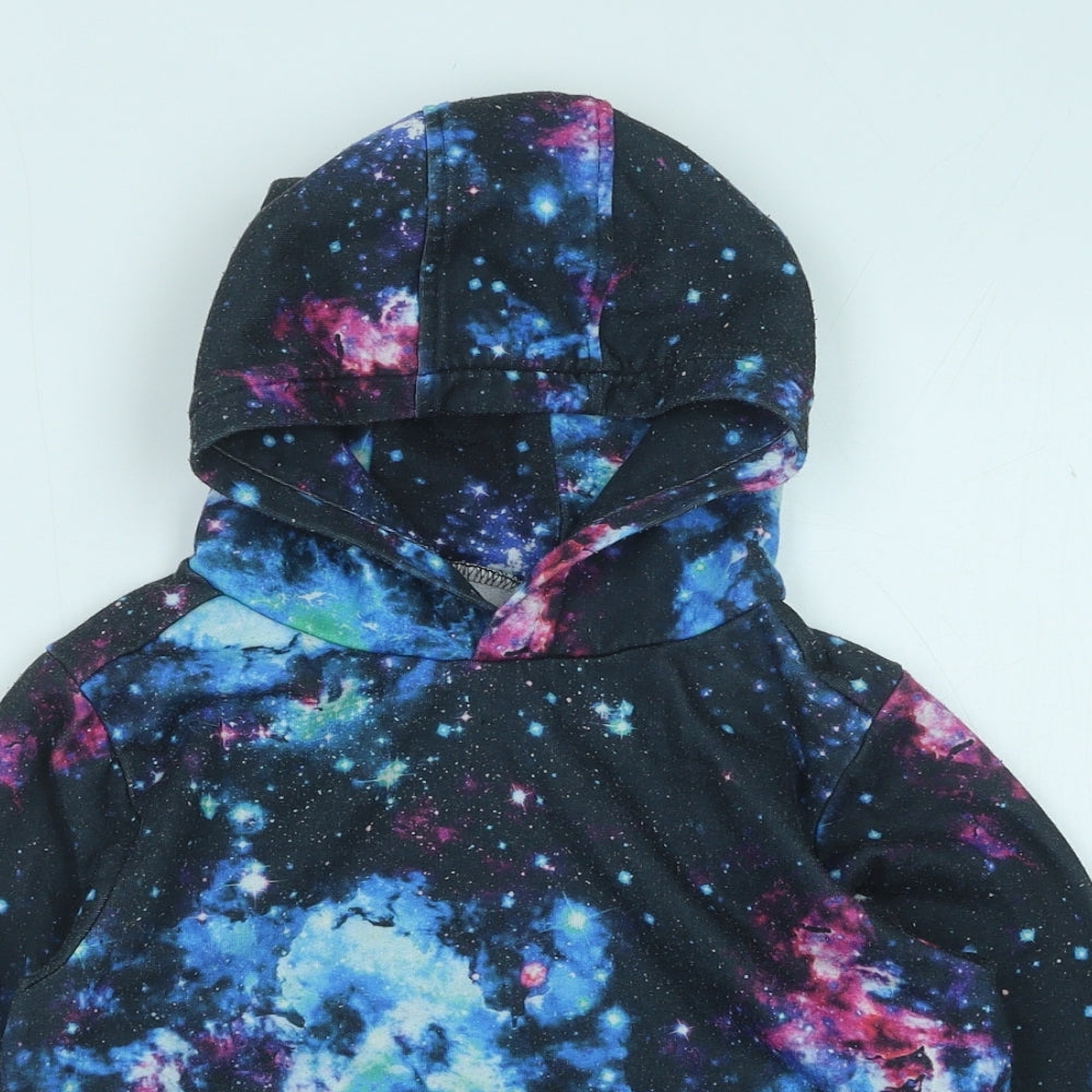 NEXT Boys Blue Geometric Cotton Pullover Hoodie Size 6 Years Pullover