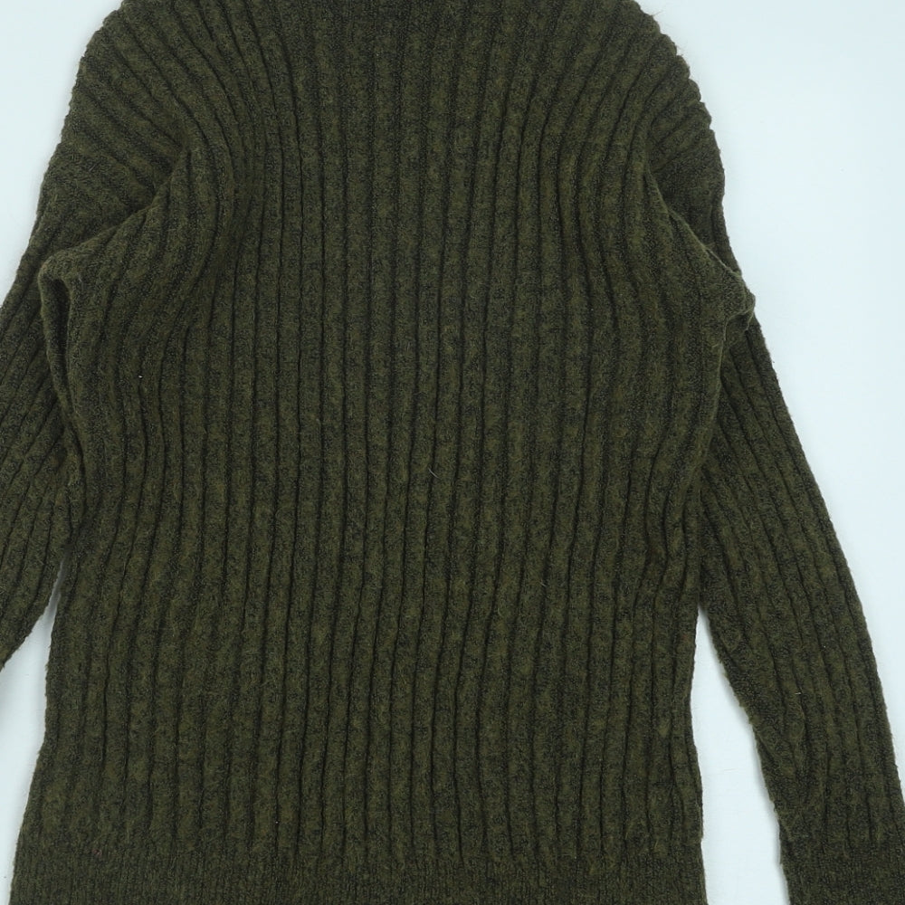 Primark Womens Green Roll Neck Polyester Pullover Jumper Size M