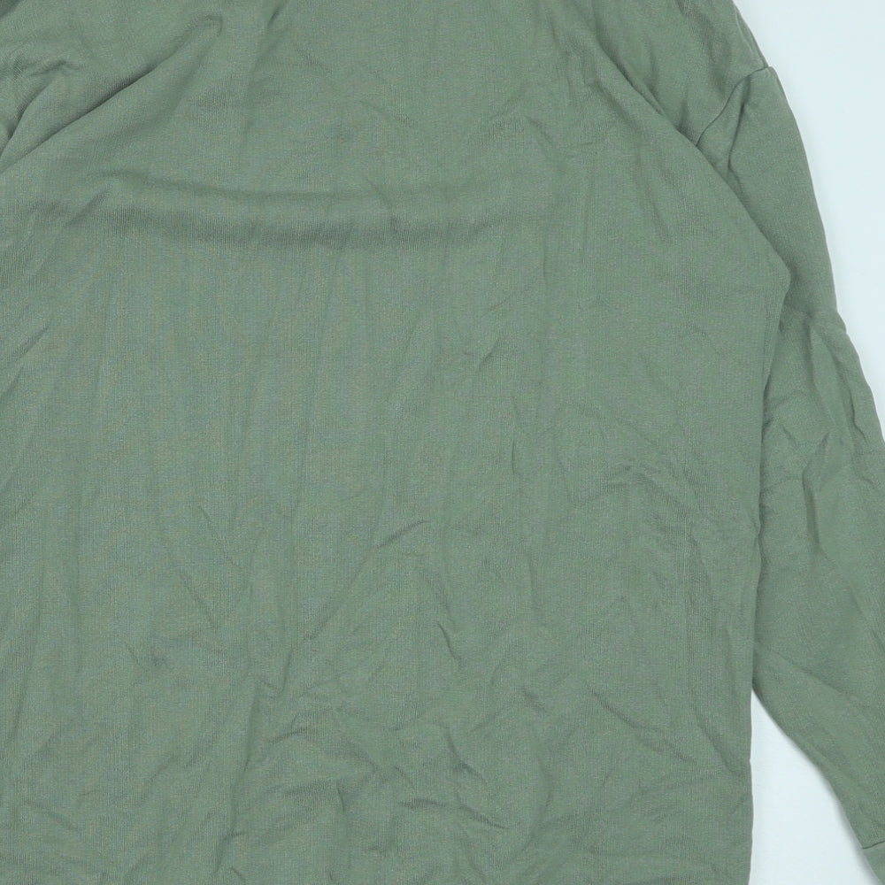 Dorothy Perkins Womens Green Cotton Pullover Sweatshirt Size 12 Pullover