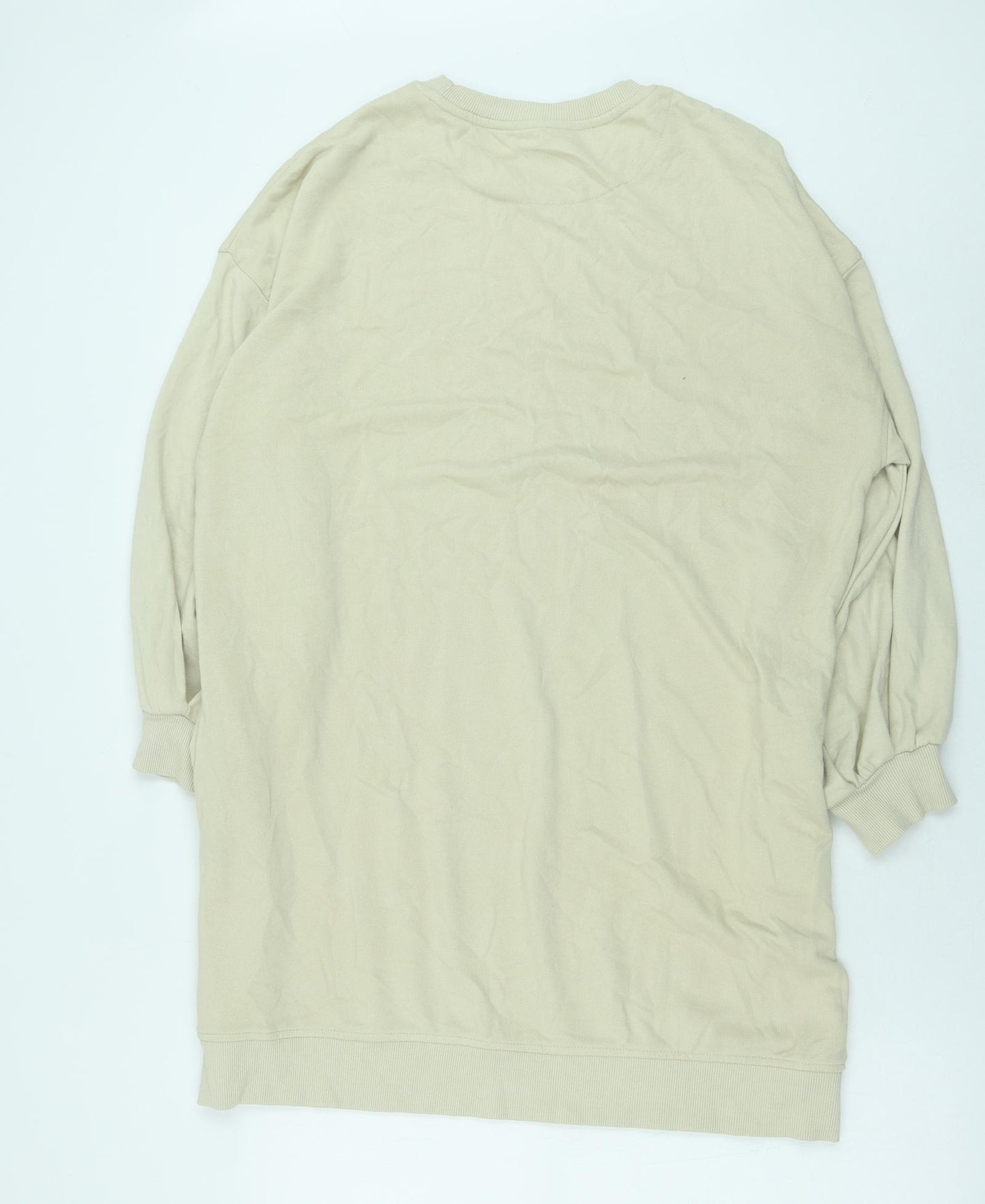 F&F Womens Beige Cotton Pullover Sweatshirt Size 14 Pullover