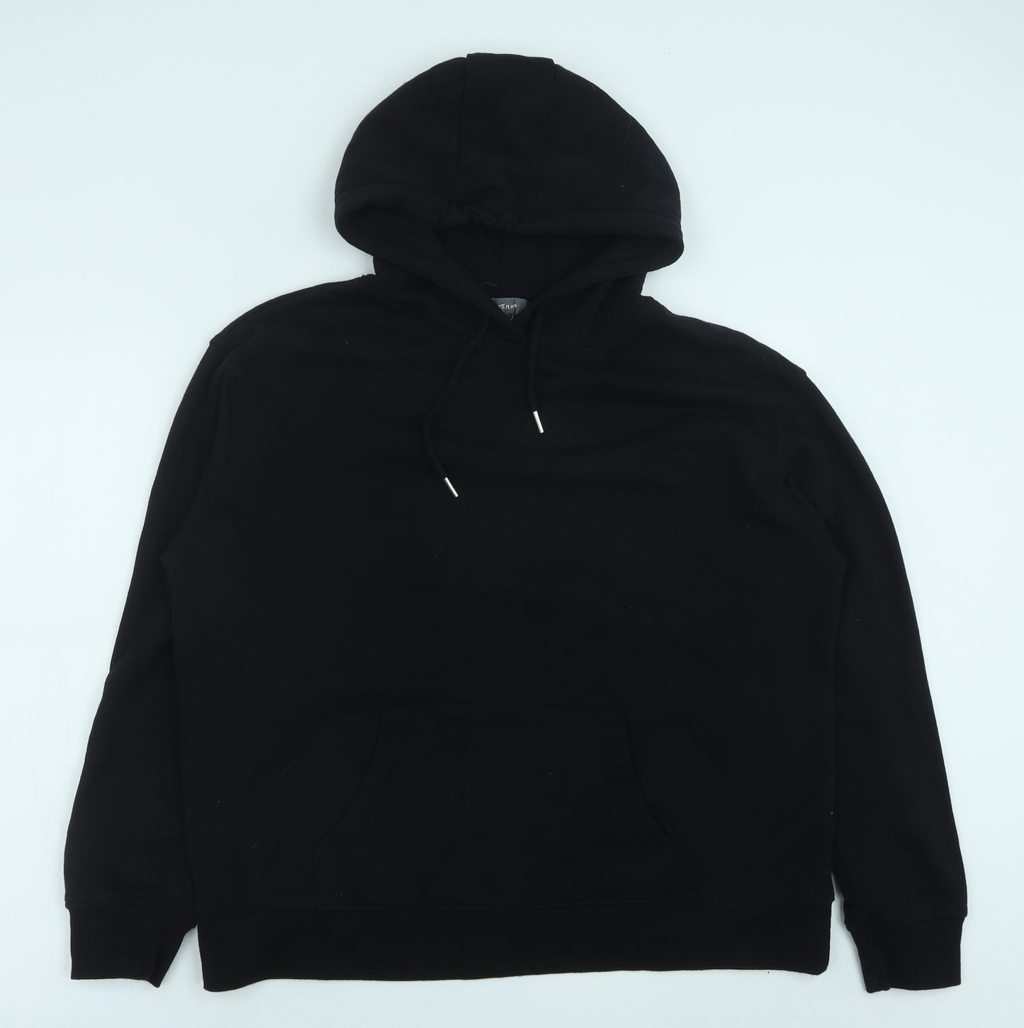Primark Mens Black Polyester Pullover Hoodie Size M