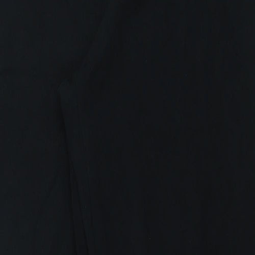 Marks and Spencer Womens Black Cotton Trousers Size 36 in Regular