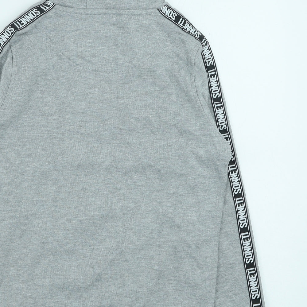 Sonneti Boys Grey Cotton Pullover Hoodie Size 10-11 Years Pullover