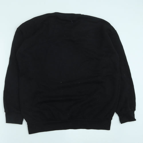 AX Paris Womens Black Cotton Pullover Sweatshirt Size M Pullover - Lips