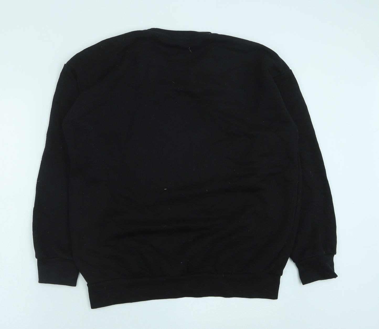 AX Paris Womens Black Cotton Pullover Sweatshirt Size M Pullover - Lips