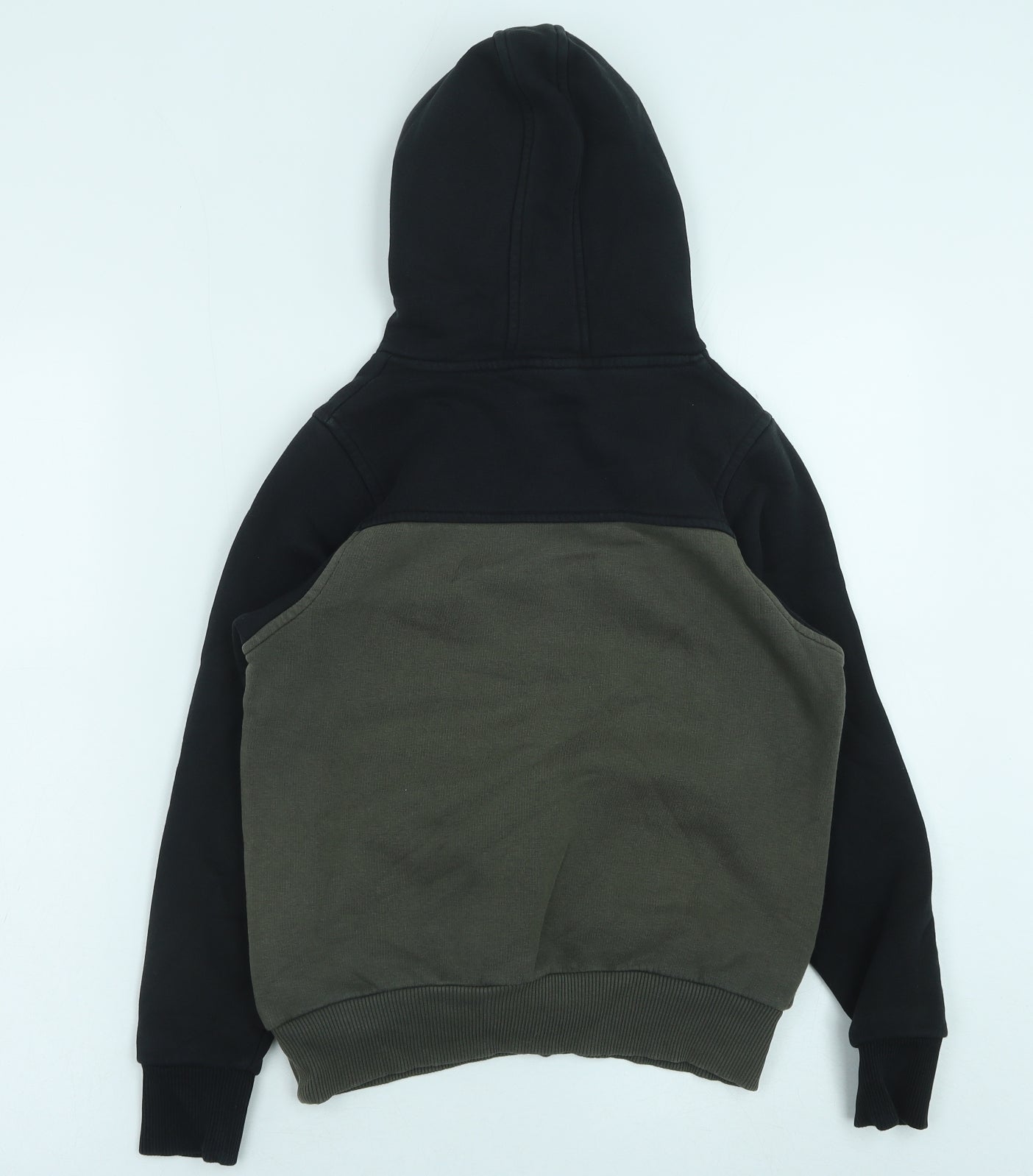 Rascal Boys Black Colourblock Cotton Pullover Hoodie Size L Pullover - Rascal