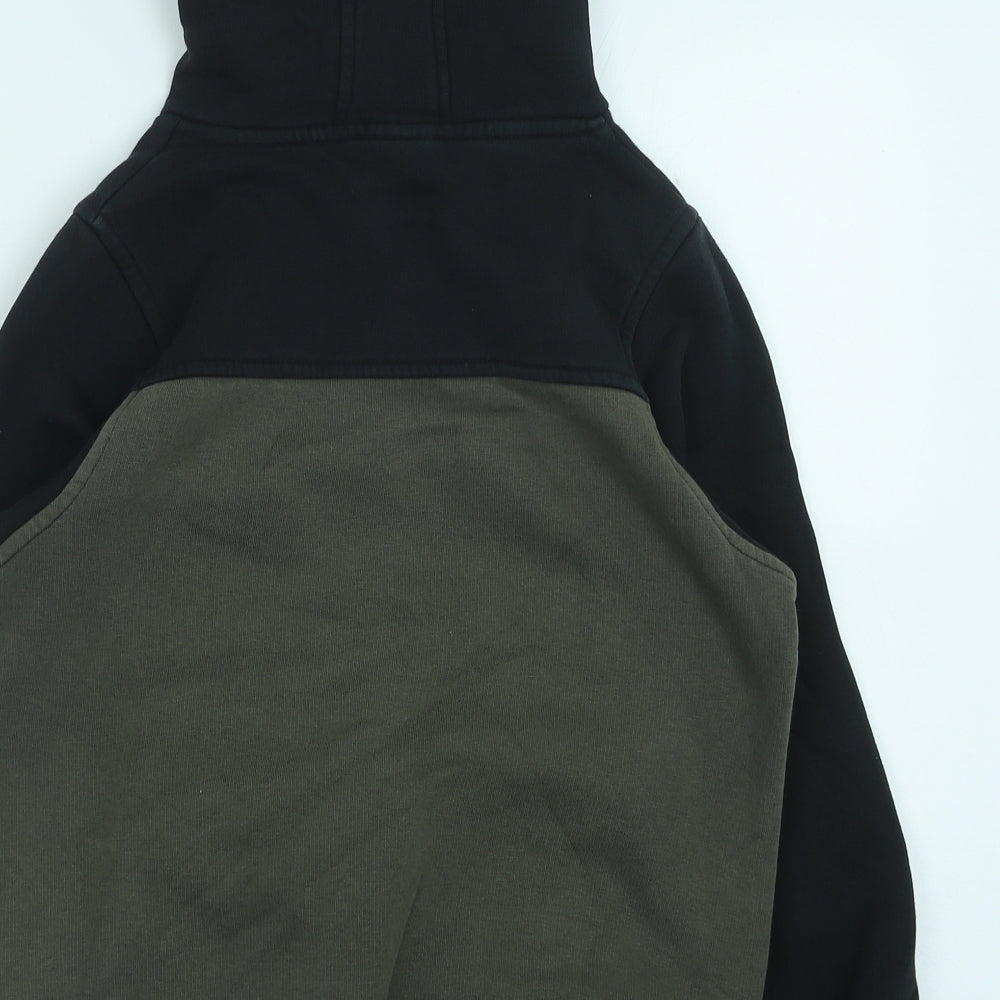 Rascal Boys Black Colourblock Cotton Pullover Hoodie Size L Pullover - Rascal