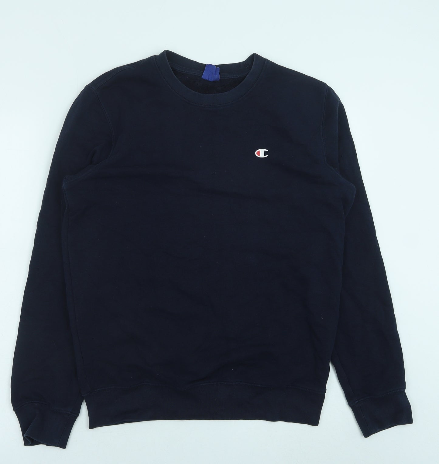 Champion Mens Blue Cotton Pullover Sweatshirt Size S
