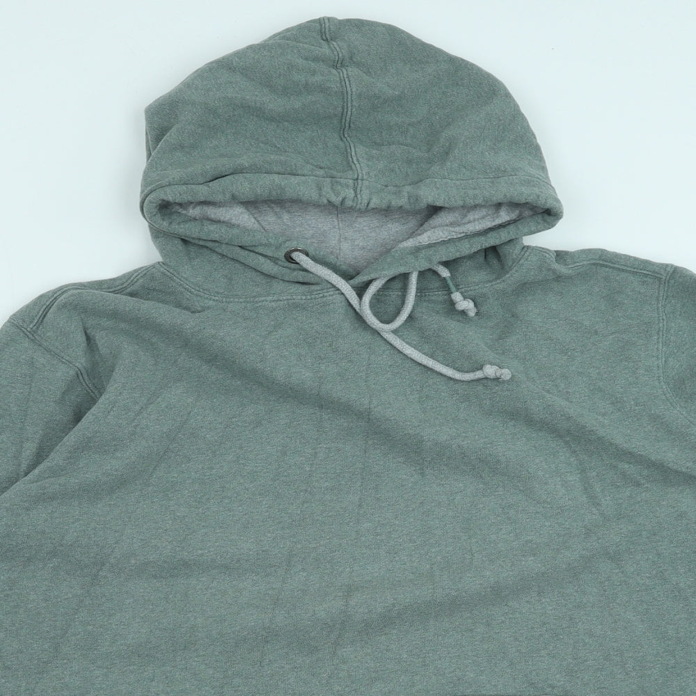 Fat Face Mens Green Cotton Pullover Hoodie Size XL