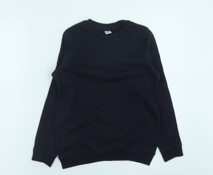 TU Boys Blue Cotton Pullover Sweatshirt Size 9 Years Pullover