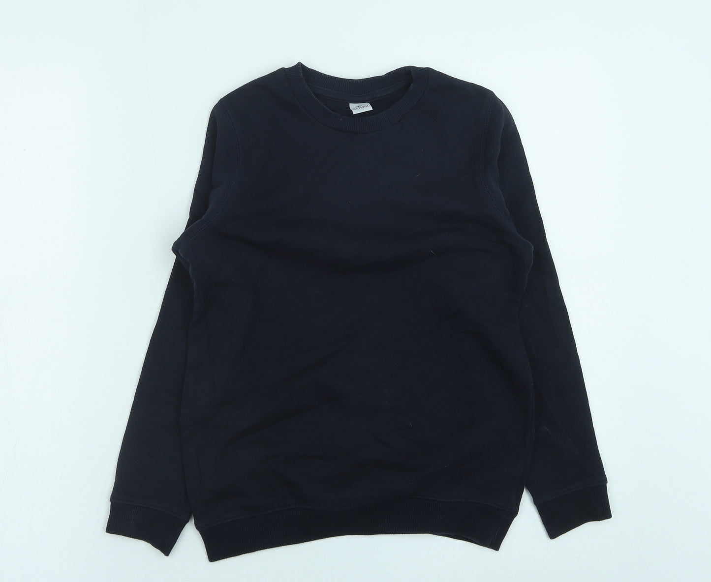TU Boys Blue Cotton Pullover Sweatshirt Size 9 Years Pullover