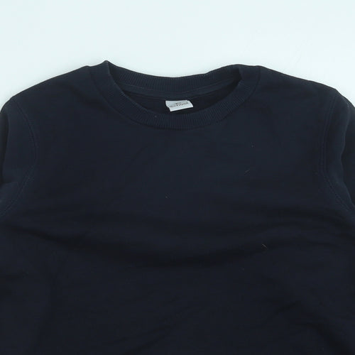 TU Boys Blue Cotton Pullover Sweatshirt Size 9 Years Pullover