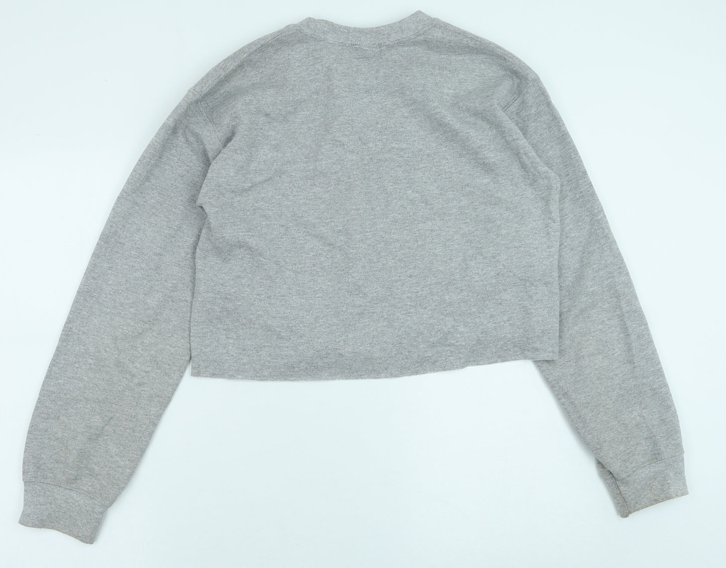 Topshop Womens Grey Cotton Pullover Sweatshirt Size S Pullover - Amour