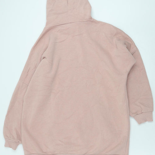 Defacto Womens Pink Cotton Pullover Hoodie Size L Pullover - Perfect slogan