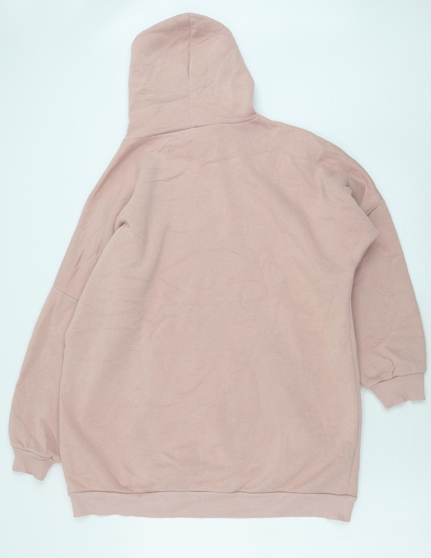 Defacto Womens Pink Cotton Pullover Hoodie Size L Pullover - Perfect slogan