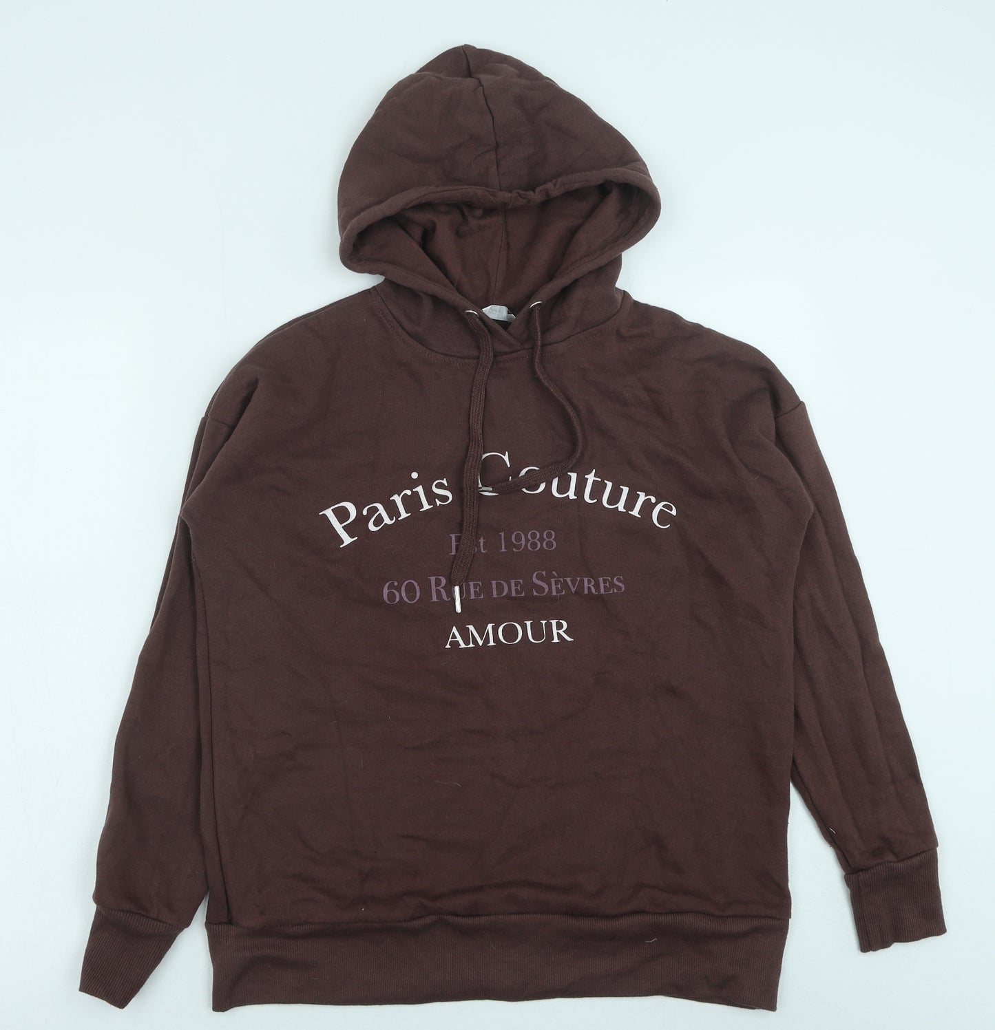 PEP&CO Womens Brown Cotton Pullover Hoodie Size M Pullover - Paris Couture
