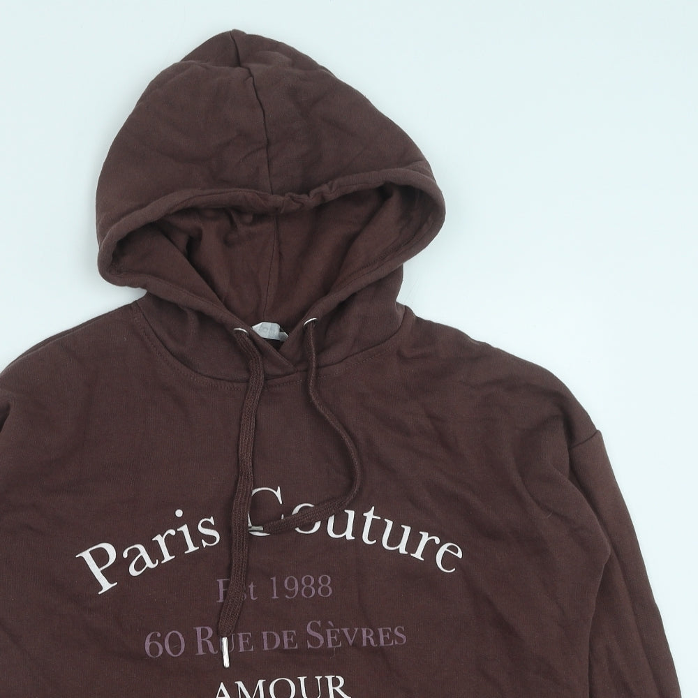 PEP&CO Womens Brown Cotton Pullover Hoodie Size M Pullover - Paris Couture