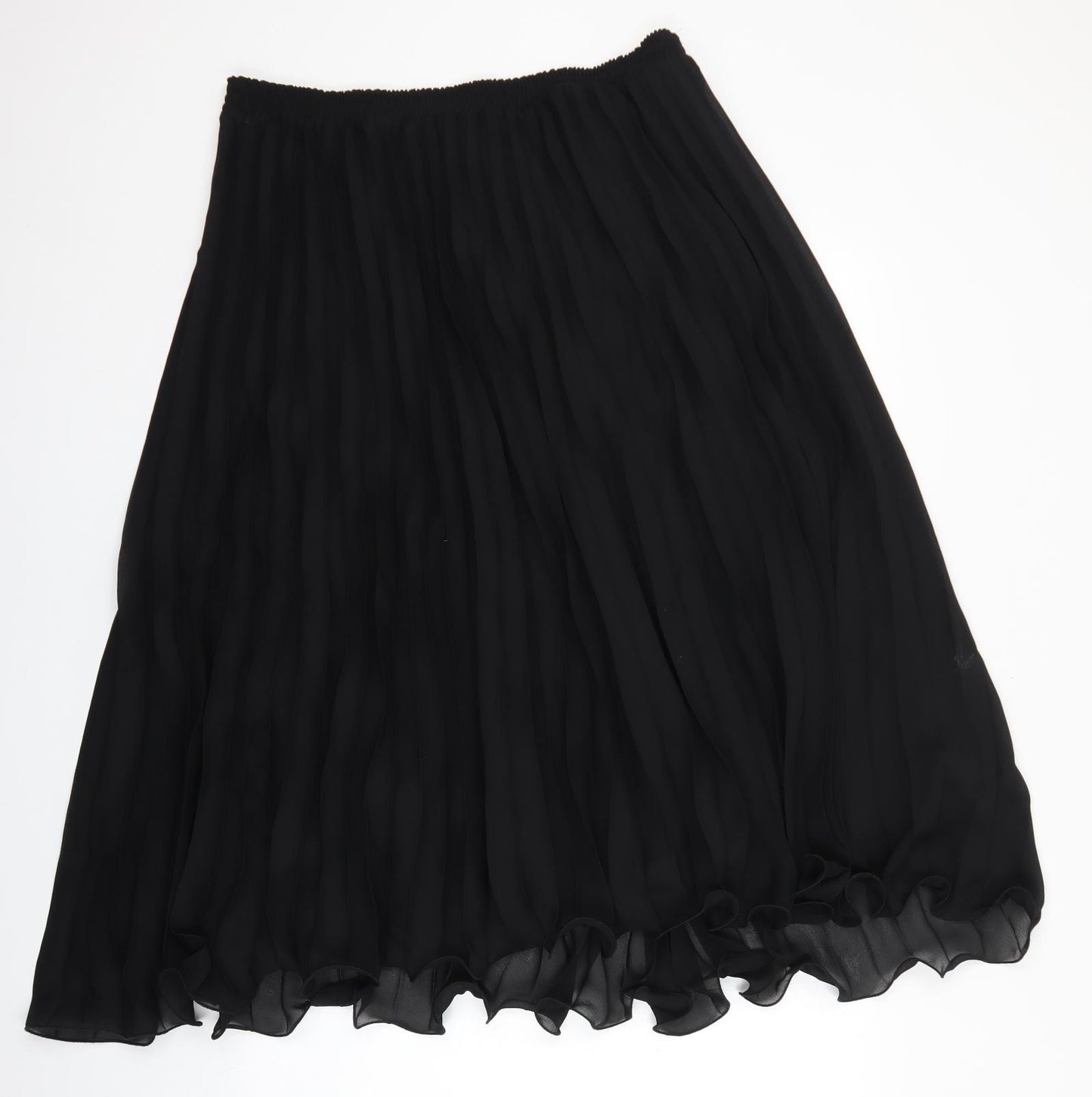 Hamells Womens Black Polyester Pleated Skirt Size 16