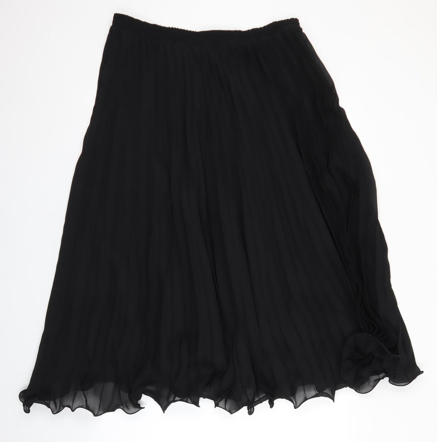 Hamells Womens Black Polyester Pleated Skirt Size 16