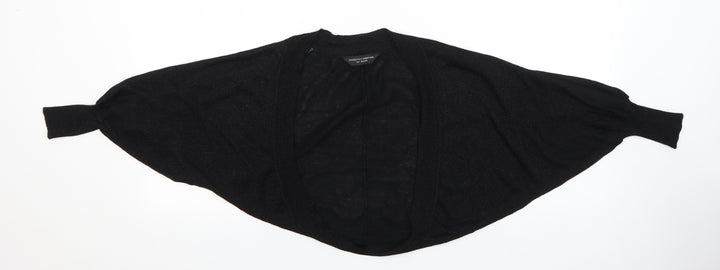 Dorothy Perkins Womens Black V-Neck Viscose Shrug Jumper Size 8
