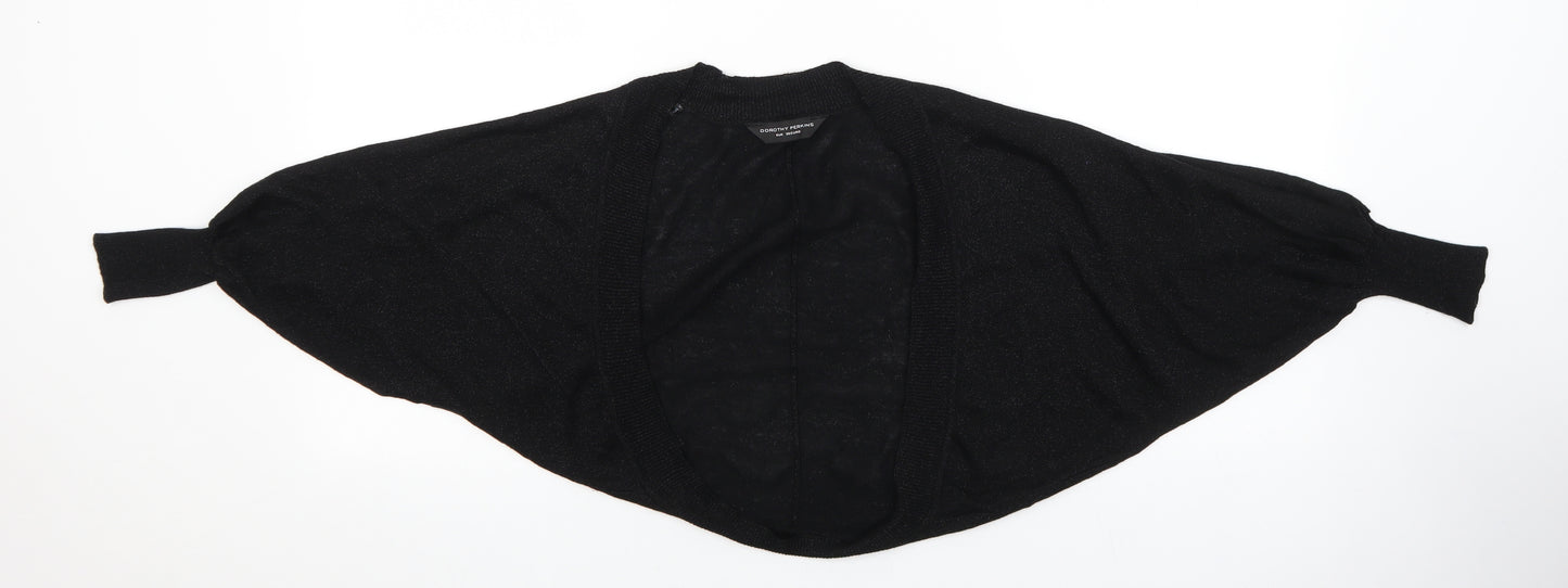 Dorothy Perkins Womens Black V-Neck Viscose Shrug Jumper Size 8