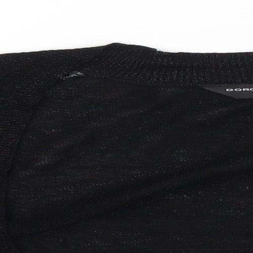 Dorothy Perkins Womens Black V-Neck Viscose Shrug Jumper Size 8