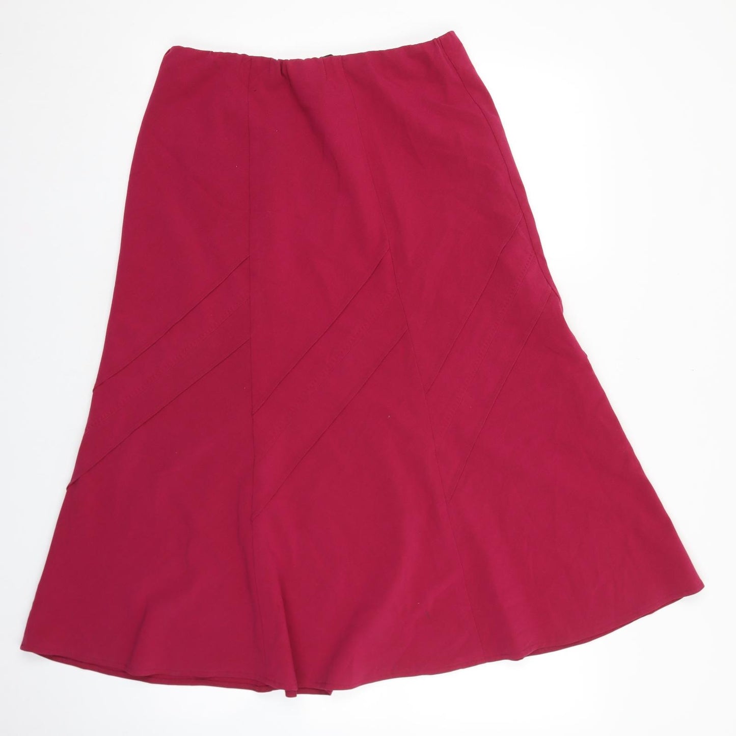 Bonmarché Womens Pink Polyester Flare Skirt Size 12