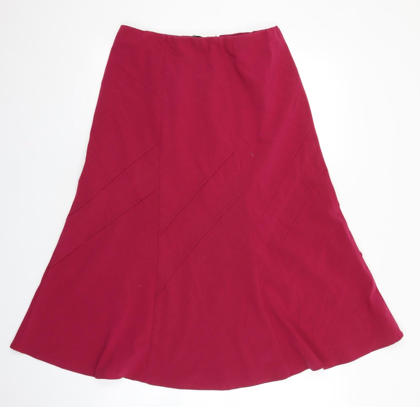 Bonmarché Womens Pink Polyester Flare Skirt Size 12