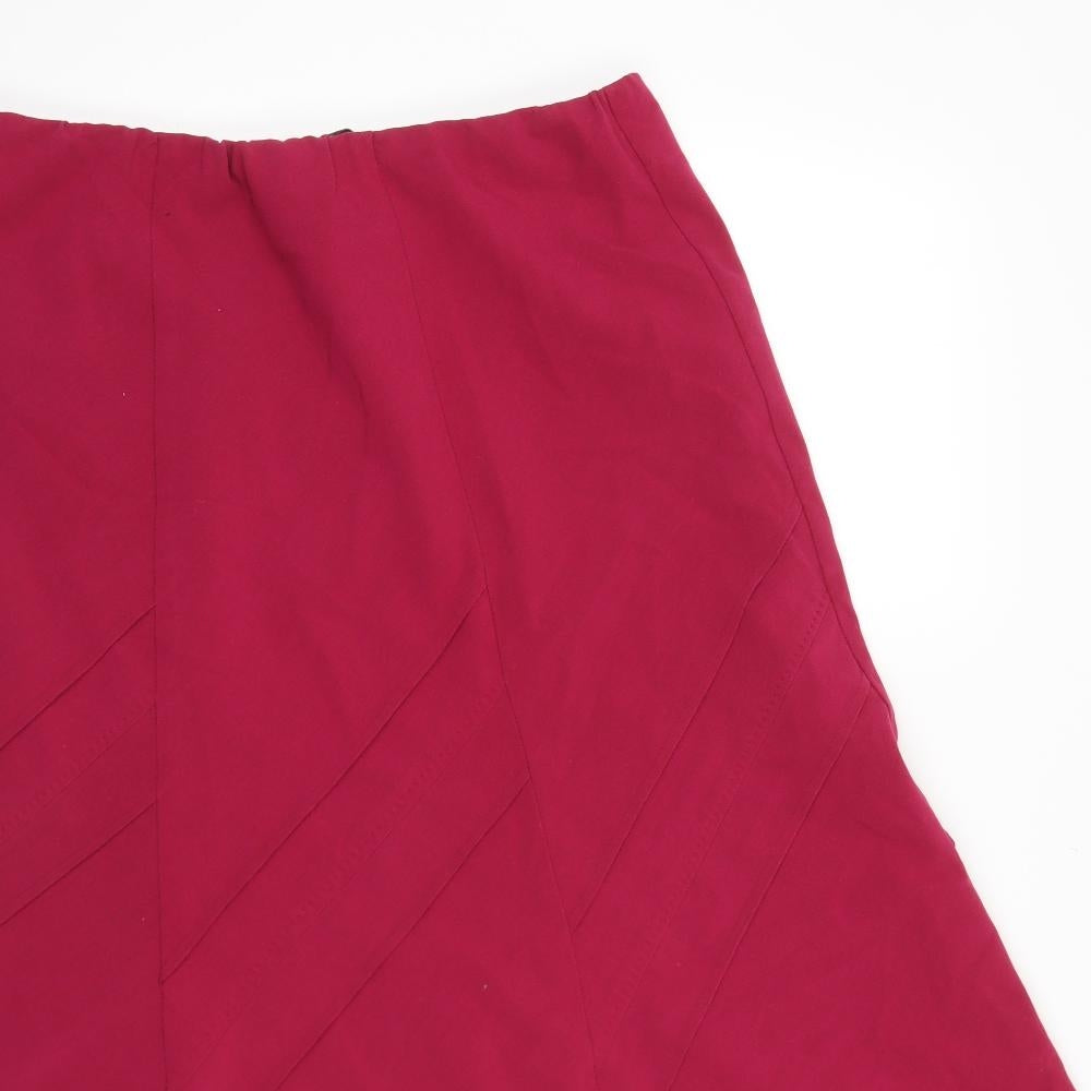 Bonmarché Womens Pink Polyester Flare Skirt Size 12