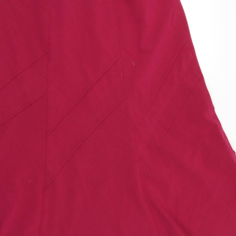 Bonmarché Womens Pink Polyester Flare Skirt Size 12