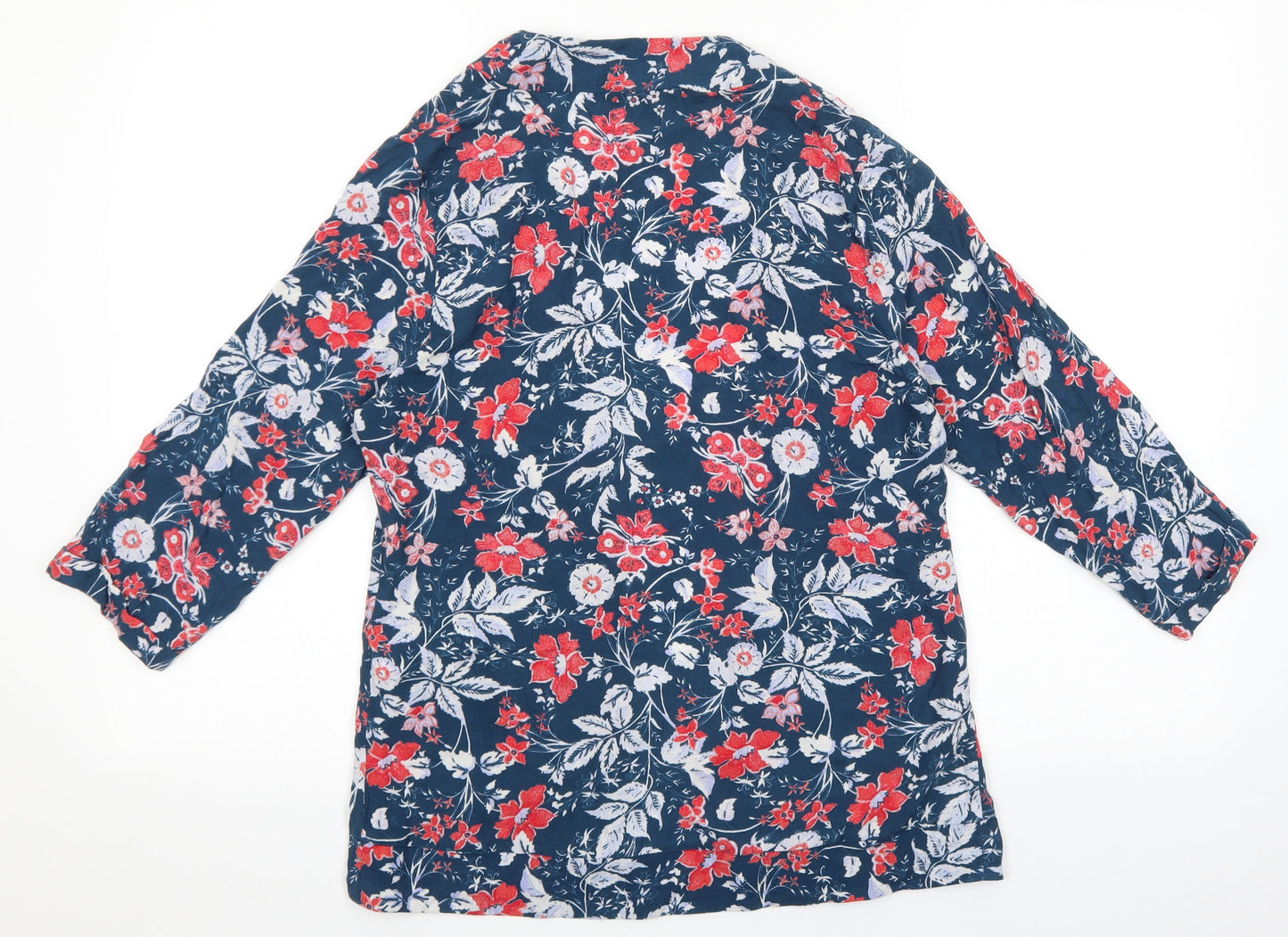 New Look Womens Multicoloured V-Neck Floral Viscose Cardigan Jumper Size 10