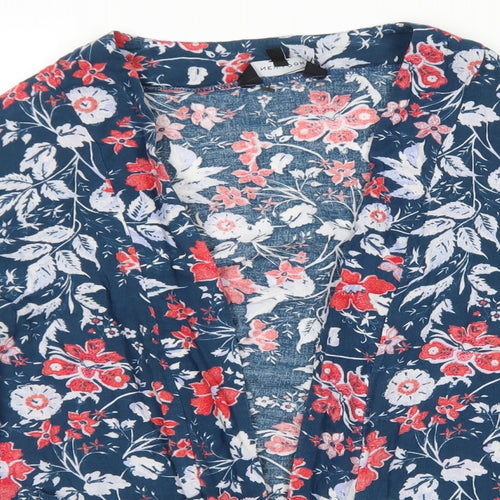 New Look Womens Multicoloured V-Neck Floral Viscose Cardigan Jumper Size 10
