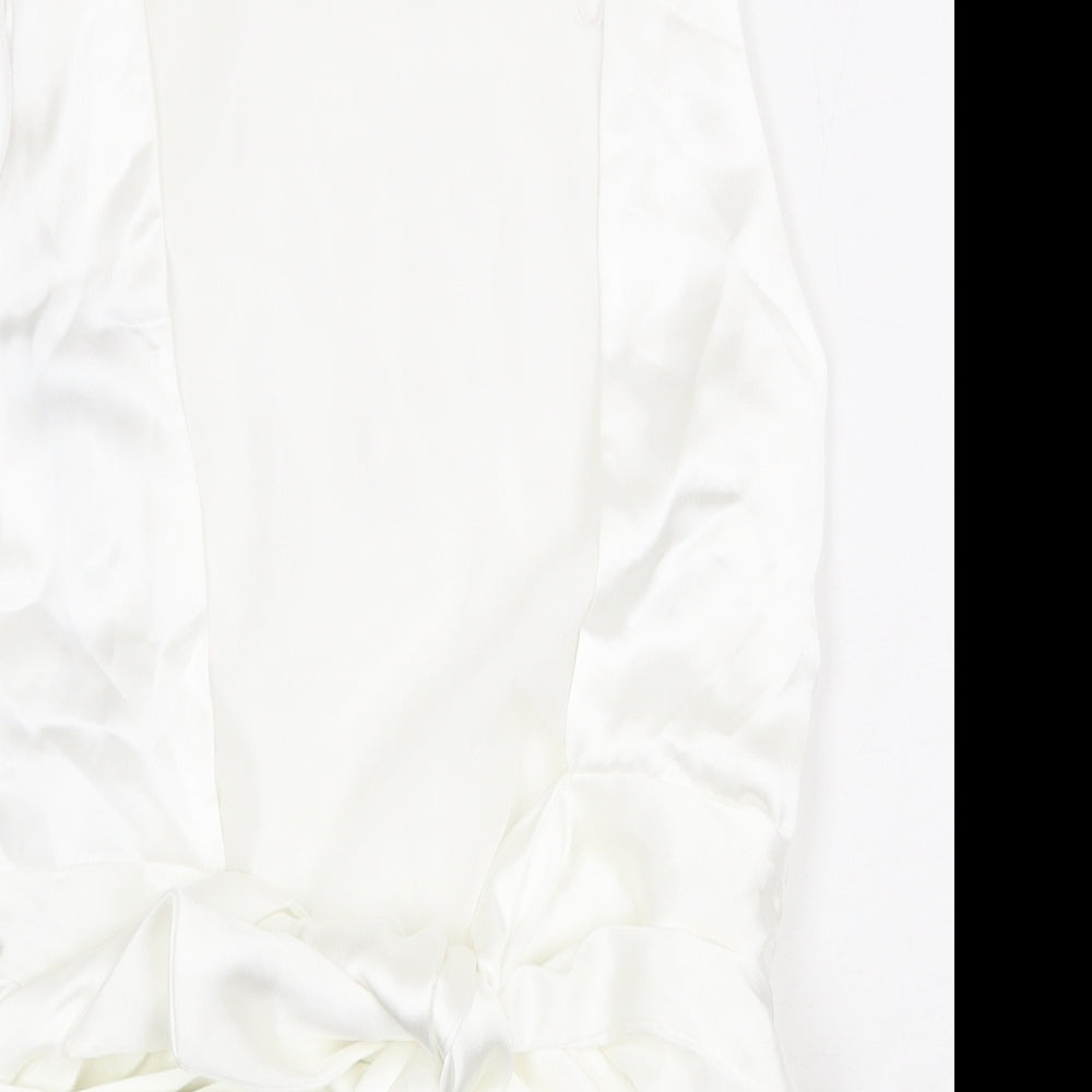 Zara Womens White Polyester Basic Tank Size XS Square Neck