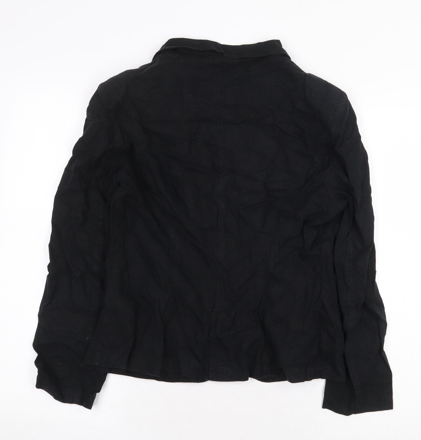 Peacocks Womens Black Jacket Size 14 Button