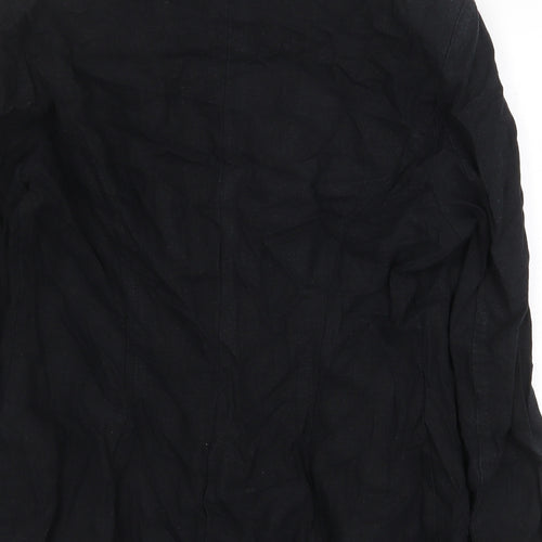 Peacocks Womens Black Jacket Size 14 Button